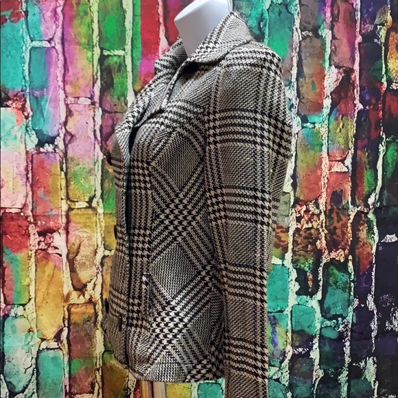 BCX small black and white blazer houndstooth - Picture 6 of 8